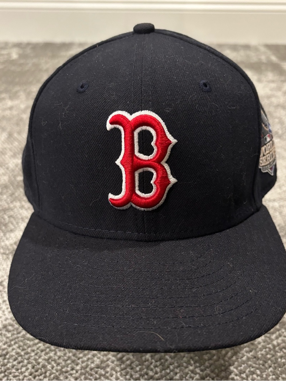 New Era Boston Red Sox 2013 World Series Navy Blue Fitted Size 7 3/8 Hat